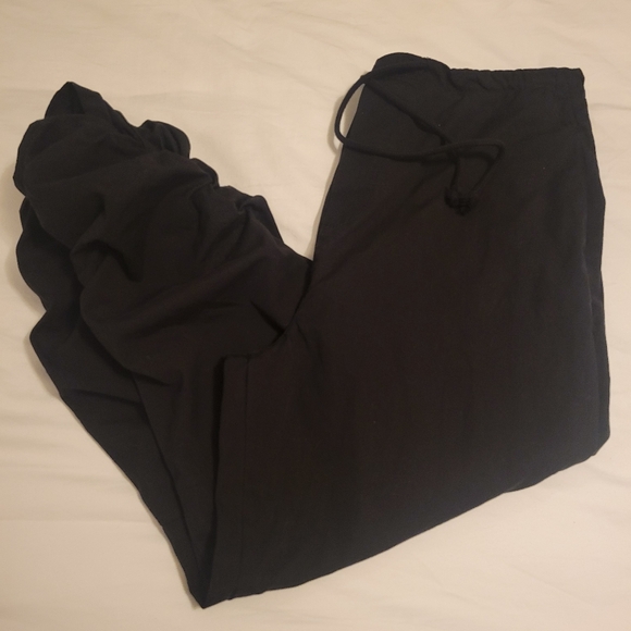 Free People 100% Cotton Joggers Women's Medium Slouchy Ruched Legs - Picture 1 of 14
